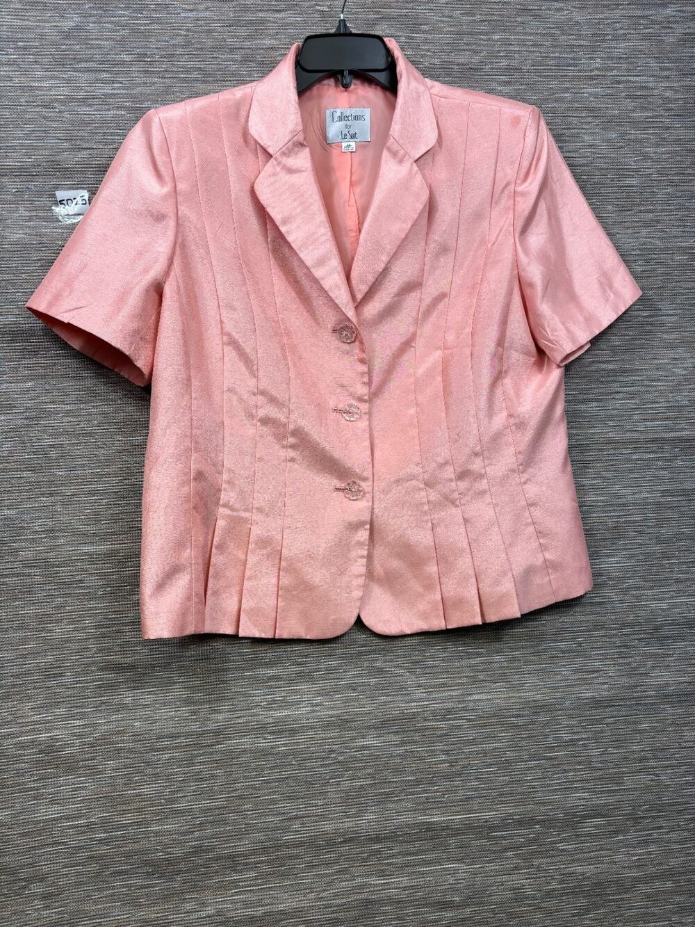 Collections For Le Suit Blazer Jacket Womens Size 18 Peach 3 Button Short Sleeve